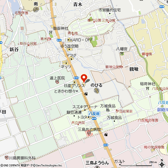 タイヤ館三島付近の地図